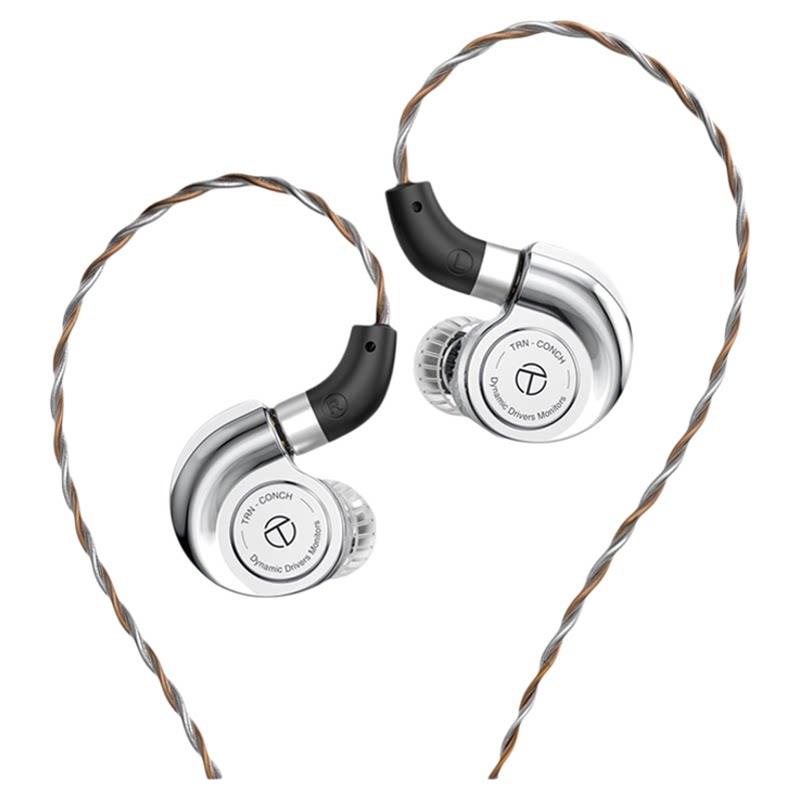TRN海螺有线入耳式动圈耳机DLC振膜类钻石hifi高音质游戏音乐耳塞