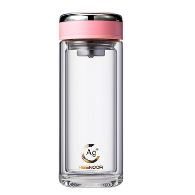 双层抗菌玻璃杯带滤网泡茶水杯子