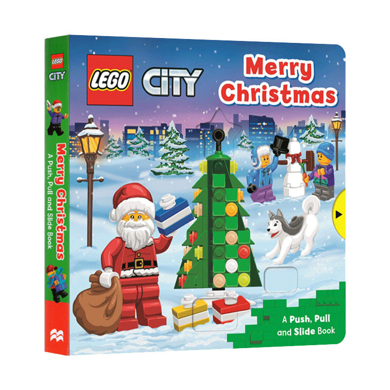 Lego Merry Christmas 乐高机关书 圣诞快乐 圣诞主题 机关操作书 锻炼手眼协调纸板书早教启蒙找找乐英文原版儿童图书