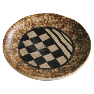 泽滕家6寸碟子蘸酱料吐骨头甜品点心小凉菜水果蛋糕古朴做旧手绘