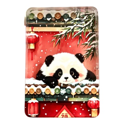 北京文创冰箱贴橘猫故宫天坛高颜值流沙飘雪景中国特色礼物送老外
