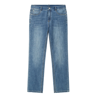 百斯盾男装牛仔裤2025夏季新款亲肤柔软耐洗耐磨通勤风中直筒牛仔