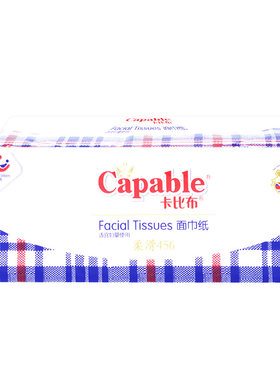 Capable/卡比布抽纸柔滑母婴456张抽取式面巾纸3包   三提包邮