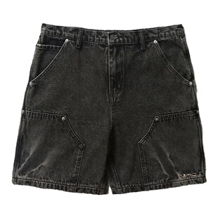 Remedy潮牌重酵洗双膝五分休闲中裤子夏季美式复古牛仔短裤男