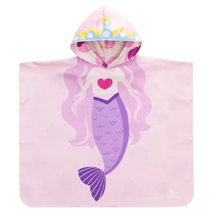 速干浴巾游泳儿童斗篷毛巾沙滩便携式专用双面冲浪外披衣吸水浴袍