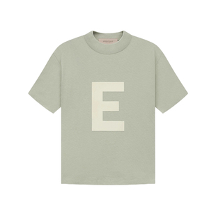 【特价专区】Fear of God Essentials短袖T恤胸前大E印花口袋童装