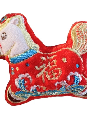 马年红色元宵春节元旦装扮鞋扣