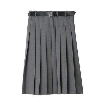 LILYBROWN高腰附腰带百褶半身裙