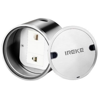 隐形五孔地面不锈钢防水地插座