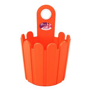 吊兰盆半圆壁挂式栅栏花盆园艺装饰花篮树脂盆吊篮盆塑料挂式花盆