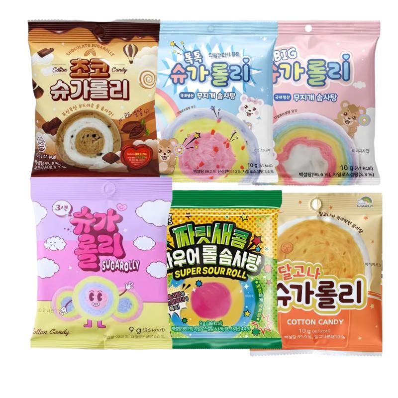 韓國進口YEM正品彩虹狀棉花糖跳跳糖西瓜草莓味葡萄汁七彩糖多味