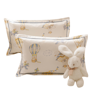 60支长绒棉全棉卡通儿童枕头套子30x50纯棉枕芯套四季小枕套40x60