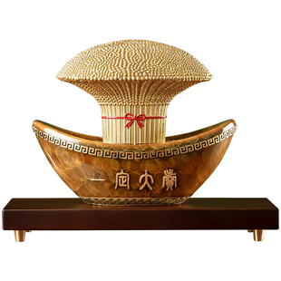 元宝铜大麦摆件办公室装饰店铺工厂厂房公司搬迁乔迁开业贺礼礼物