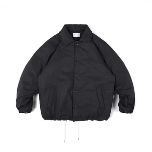Nobodyknows冬季加厚外套日系翻领复古男女夹棉教练夹克宽松棉衣