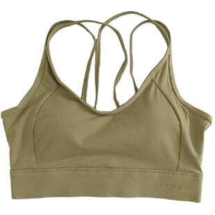 细带美背运动内衣女大码跑步防震一体式外穿聚拢瑜伽文胸健身背心