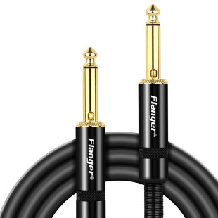 Flanger电吹管电吉他连接线贝斯音箱专用音频线6.35拾音降噪线