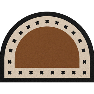 丝圈半圆形入户门地垫中古风进门拱形地毯家用门外大门口玄关脚垫