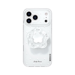 MASFEIL × 简约波点适用苹果17Promax手机壳新款Ro9磁吸带支架iPhone16Pro保护套高级感女ip15pm网红超薄14