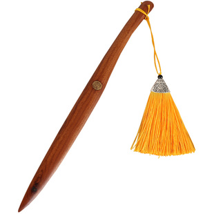 耘籍阁裁纸刀宣纸书法专用书画国画圆头红檀木割纸刀拆纸刀切纸刀复古仿古雅致摆件文房四宝书画书法国画用品