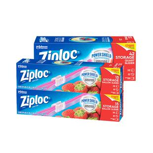 【自营】Ziploc密保诺密封袋72只进口家用保鲜袋拉链式冰箱收纳袋