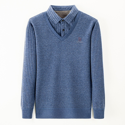 皮尔卡丹假两件衬衫领