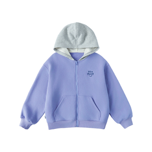 棵初26年春款亲子中大女童休闲经典运动套装连帽卫衣外套+束脚裤