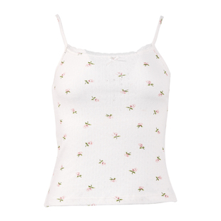 BM上衣碎花吊带背心蕾丝花边纯欲风2026新款无袖外穿内搭打底上衣