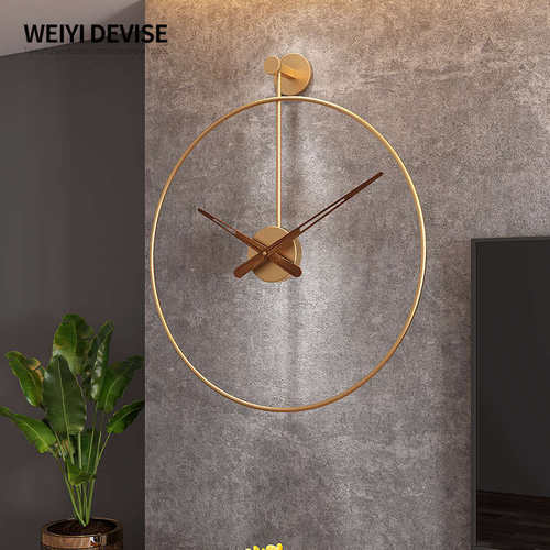 轻奢钟表挂钟客厅高档现代简约时尚大气静音时钟挂墙家用餐厅装饰