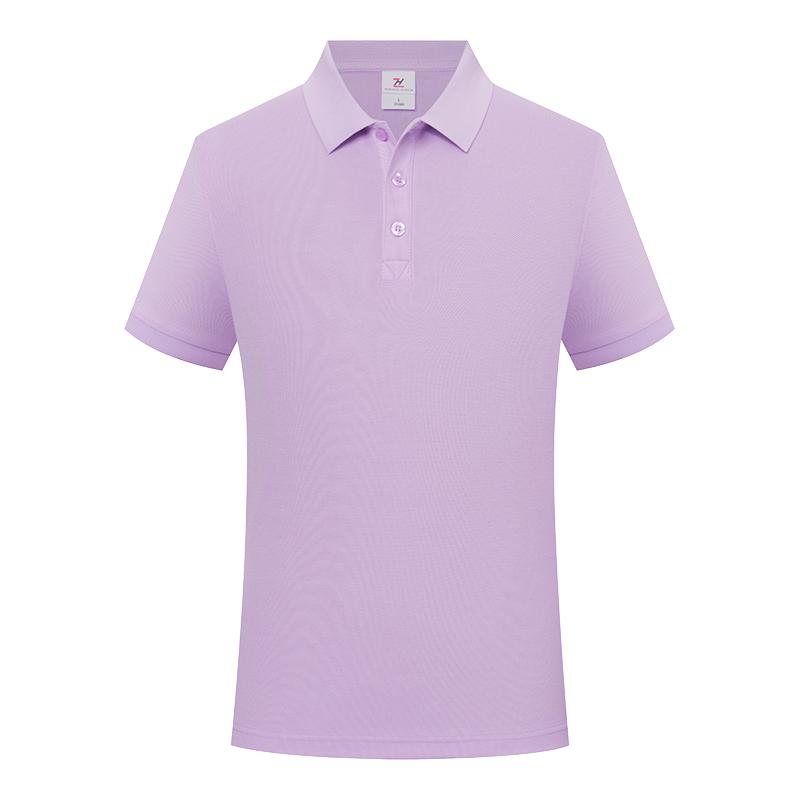 纯色开叉polo衫定制工作服印logo