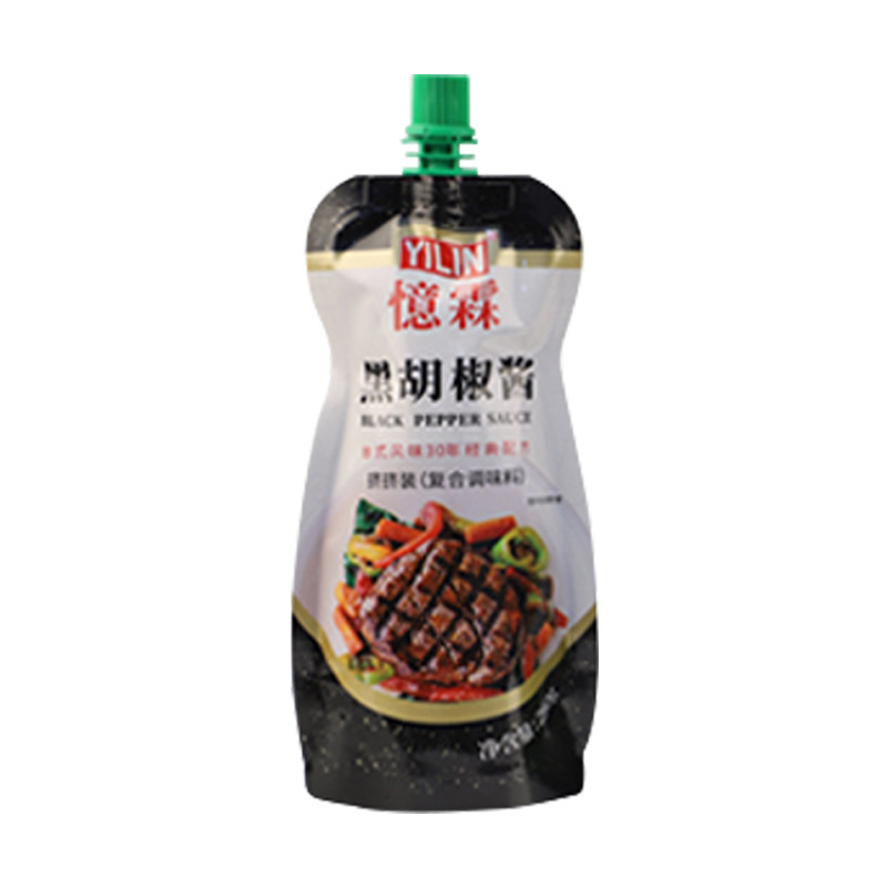 忆霖黑胡椒牛排酱家用小包装280g黑椒酱牛排酱挤压袋装家用商用