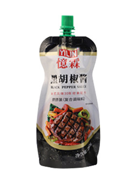忆霖黑胡椒牛排酱家用小包装280g黑椒酱牛排酱挤压袋装家用商用