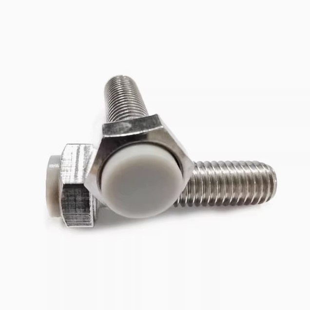 灰色硅橡胶挡块 止动螺丝外六角SSTS6-20~60 304不锈钢 TDB86