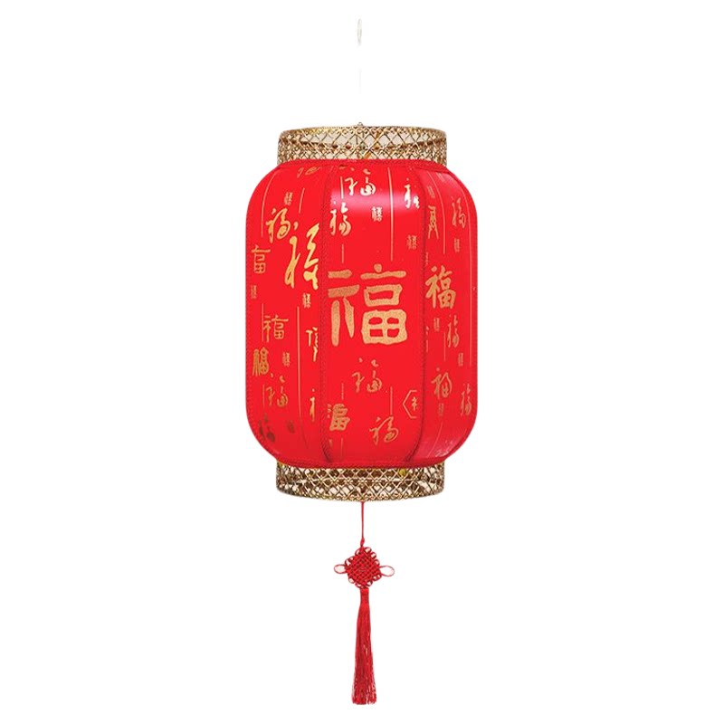 新年挂树仿古羊皮灯笼户外防水中式灯笼春节氛围树藤球景观灯亮化