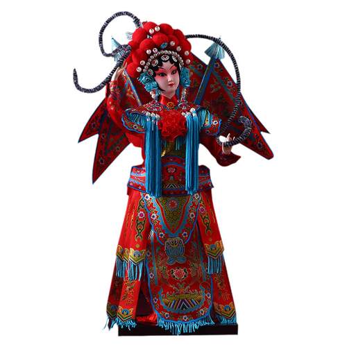 大号北京绢人京剧脸谱摆件戏曲人物民间工艺品外事出国礼品小礼物