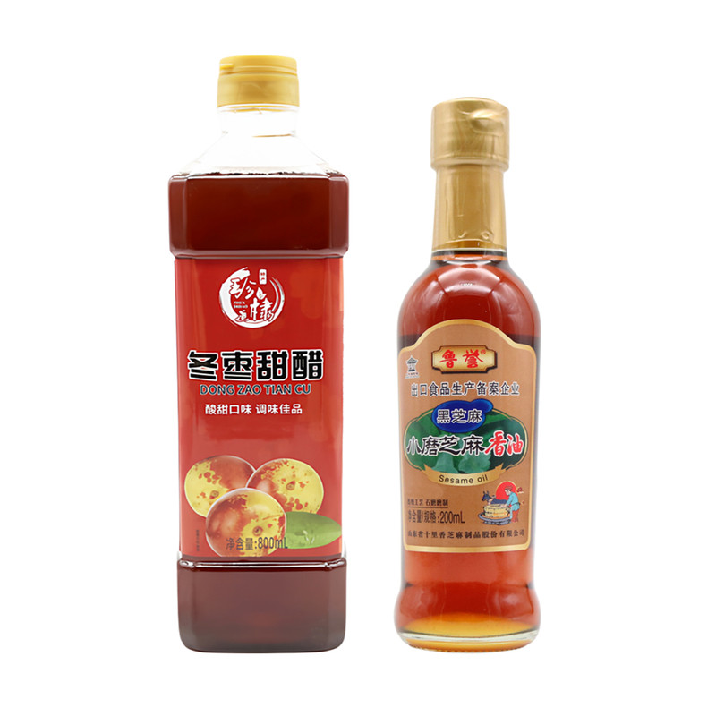 香油醋水饺组合冬枣甜醋芝麻香油