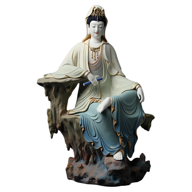 坐岩自在观音林建平大师作品