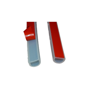 硅胶D型密封条耐高温烤箱蒸箱半圆空心硅橡胶条自粘密封条D型条