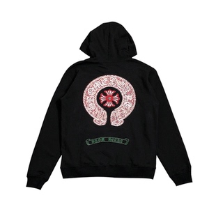 血染飞镖十字架刺绣贴皮金属纽扣薄款连帽衫hoodies宽松套头卫衣