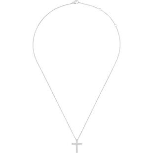 De Beers 戴比尔斯 DB Classic十字形白金钻石项链 18K金 十字架