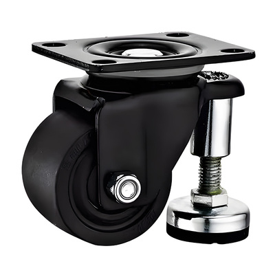 低重心重载轮2/2.5/3寸带脚杯脚轮水平调节支撑架轮重型设备脚轮
