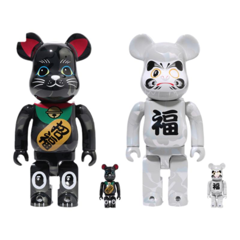 招财猫达摩公仔手办套组BAPE