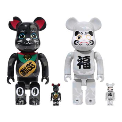 招财猫达摩公仔手办套组BAPE