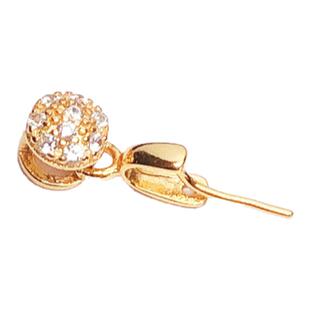 S925纯银项链扣子佛公玉扣黄金色瓜子扣1卡扣子包邮18k金吊坠扣头