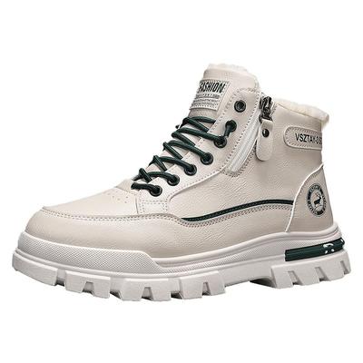 雪地靴男款冬季加绒加厚抗寒保暖棉鞋男士厚底防水防滑高帮马丁靴