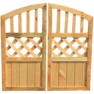 定制花园木门碳化防腐木栅栏围栏门户外庭院围墙院子篱笆护栏木门