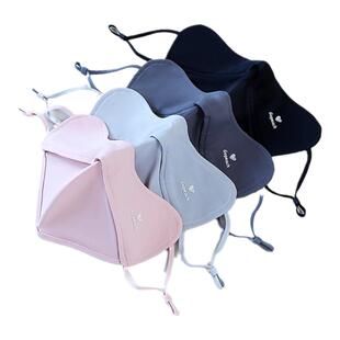 夏季轻薄防晒口罩女UPF50+防紫外线3d立体鱼骨不蹭妆冰丝凉感面罩