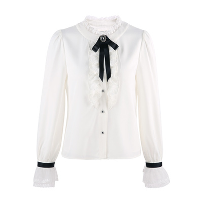 韩语琳空间设计感打底衫白色衬衫