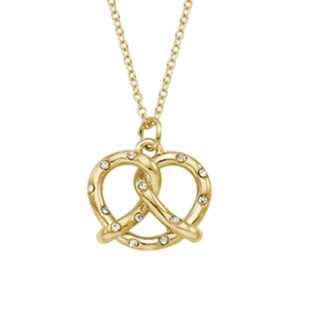 自制韩国vintage hollywood同款镀金镀银碱水结糖饼干项链