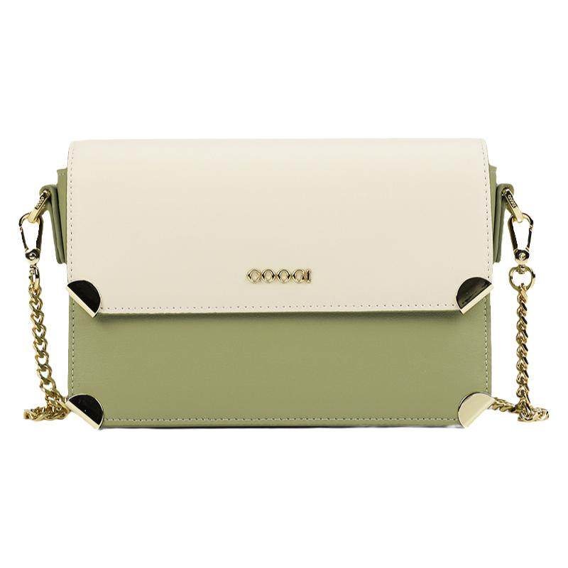 COOGI包包女士2026新款轻奢单肩斜挎包真皮小方包送女友生日礼物