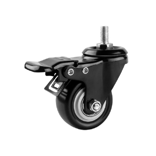 m12丝杆m8m1012金钻轮1寸23寸金钻脚轮微小轮子万向轮2.5寸刹车轮